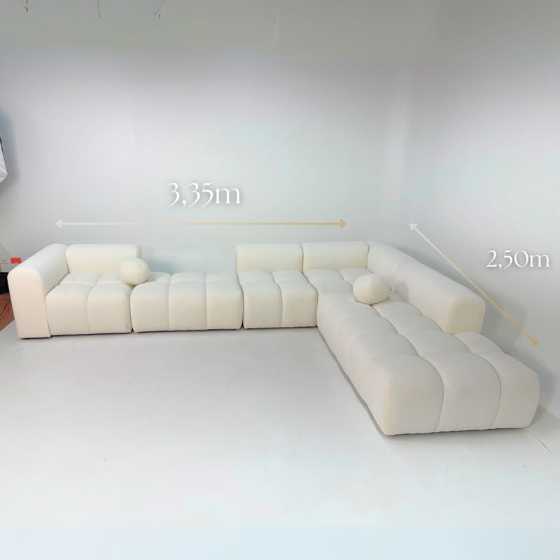GENERICO - SALA MODULAR DE LUJO BLANCA EN L ESTILO OASIS