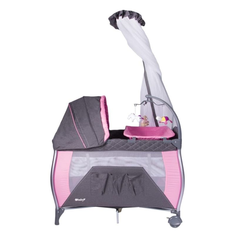 EBABY - Corral Para Bebe 2nivel Mecedora Cambiador Fácil Plegado