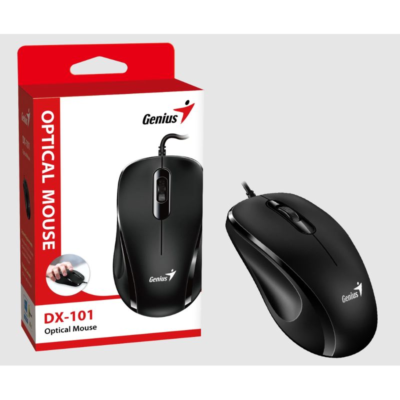 GENIUS - Mouse Alámbrico Genius DX-101 USB negro