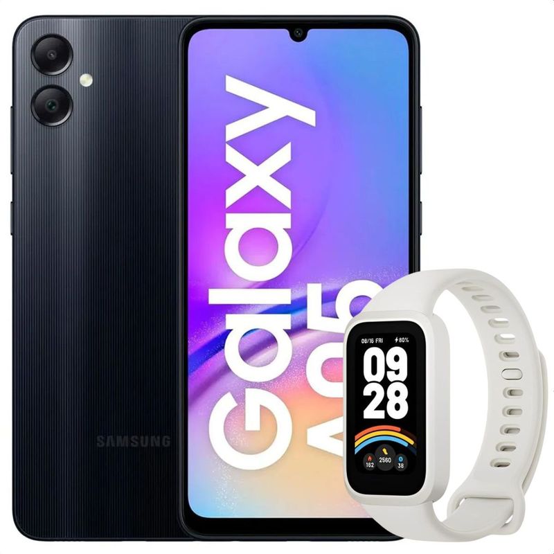 SAMSUNG - Celular Samsung Galaxy A05 128GB /4GB Blk + Band 9 Active Wht