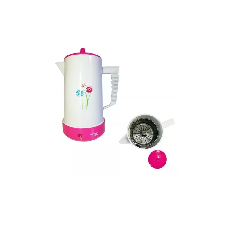 UNIVERSAL ROYAL - Cafetera 2 En 1 Universal Royal Iu-204d Grande 1.5 Litros Rosada