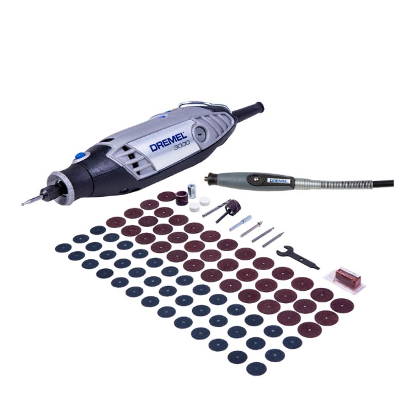 DREMEL - Mototool Dremel 3000 + 82 Accesorios Y Eje Flexible