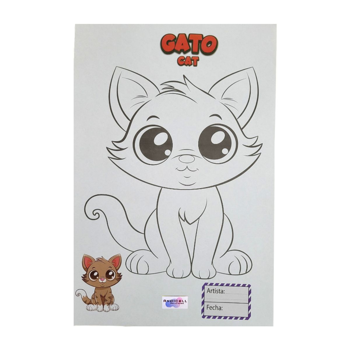 GENERICO - Lienzo Papel para Colorear Grande para Niños Set x 8 Hojas