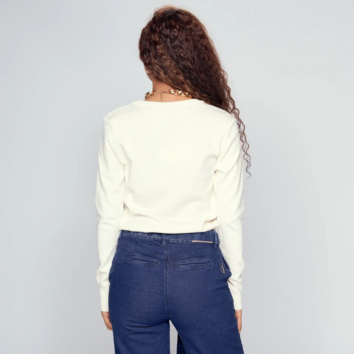 DEREK - Buzo Tejido Manga Larga Unicolor Derek