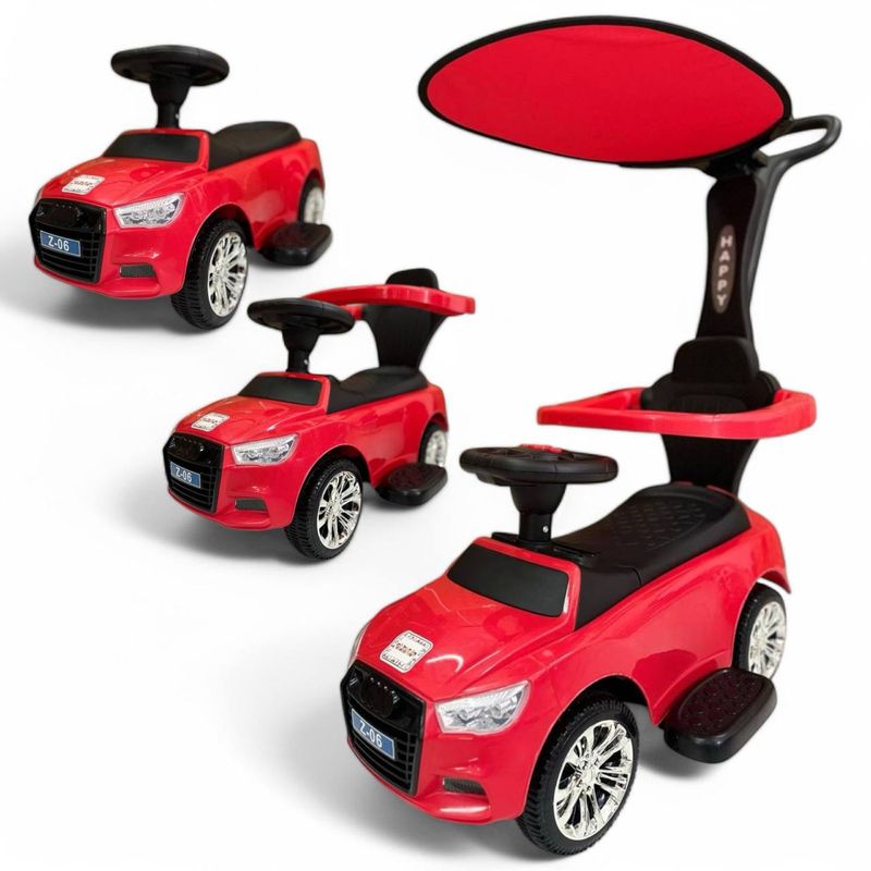 BRITOCHET - Carro Paseador Niño Montable LL/Giratorias Música 1 a 4 Años REF  Z-06  ROJO