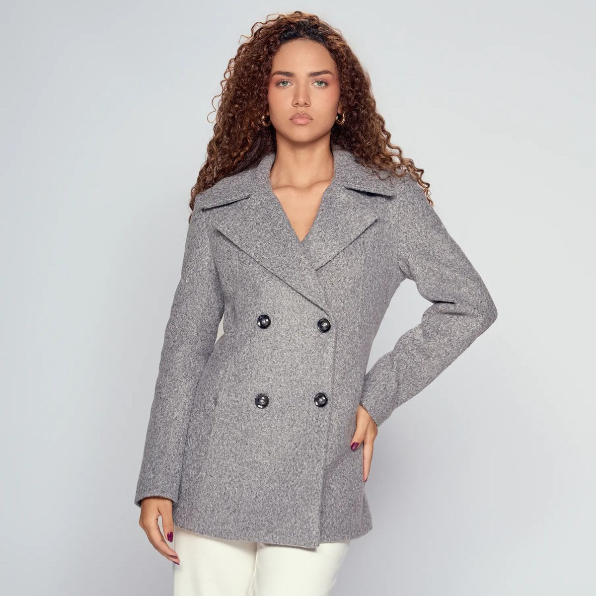 DEREK - Chaqueta Manga Larga Con Cuello Solapa Estilo Americano Derek