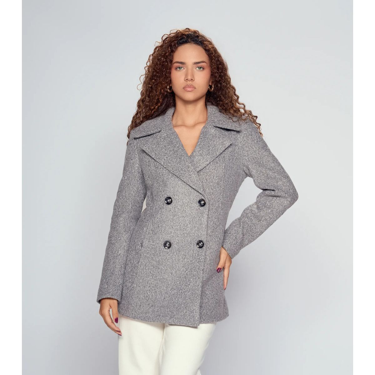 DEREK - Chaqueta Manga Larga Con Cuello Solapa Estilo Americano Derek