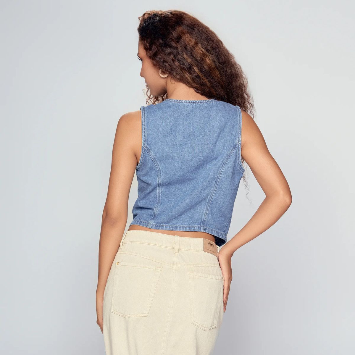 DEREK - Chaleco Para Mujer En Indigo Con Proceso  Derek