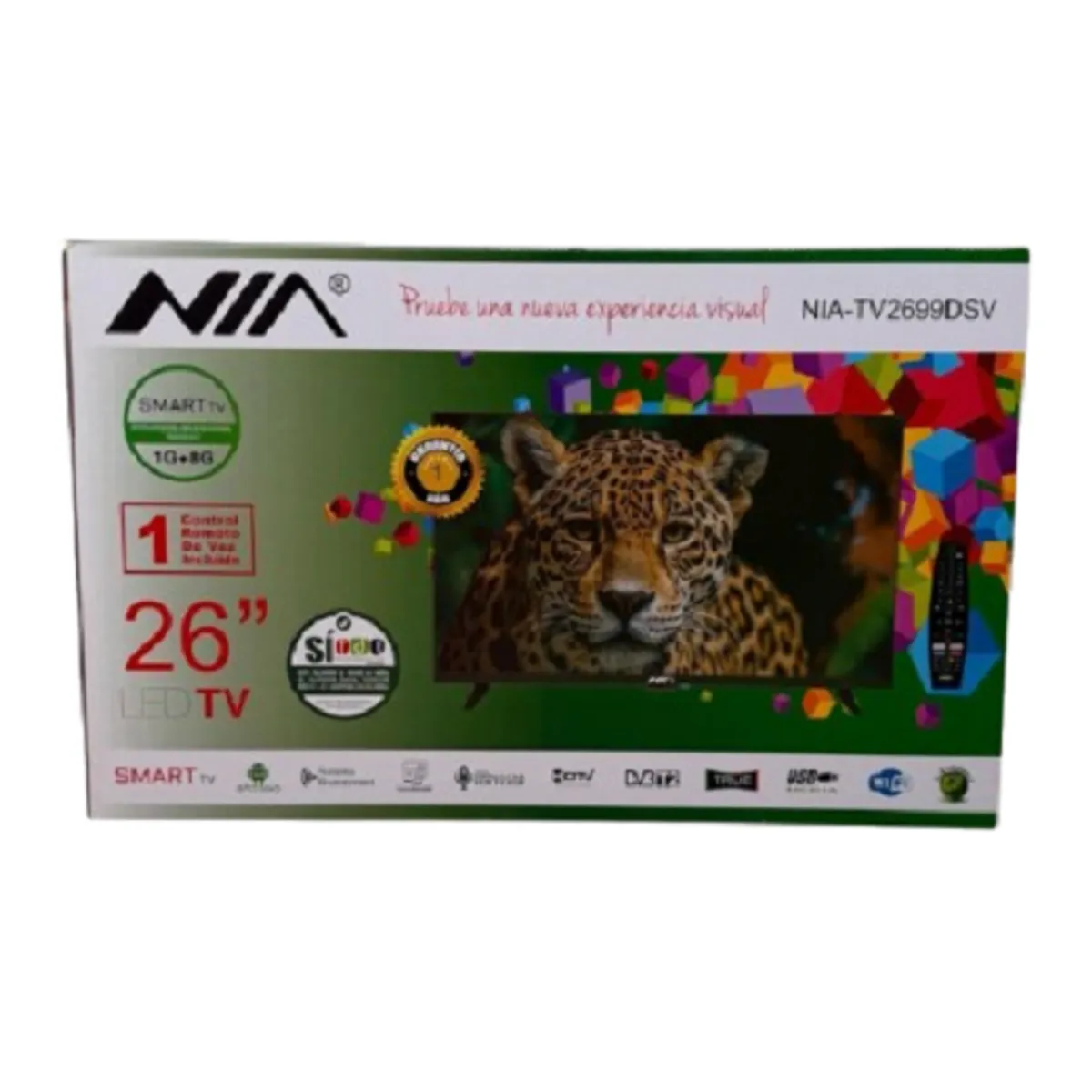 NIA - Smart Tv Televisor 26 Pulgada Tdt Android Control Voz
