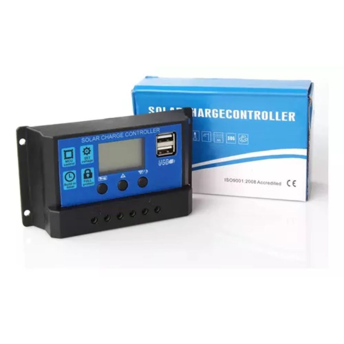 GENERICO - Controlador De Carga 10 Amperios Pwm Solar Cargador Usbdual