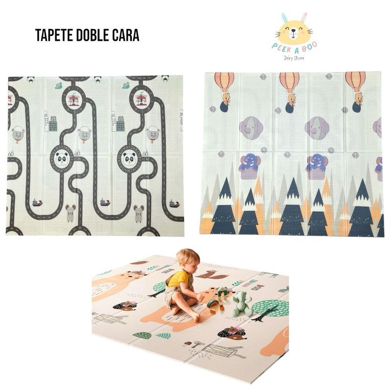 GENERICO - Tapete Para Bebé Plegable Doble Faz Grande De 2M X 180M