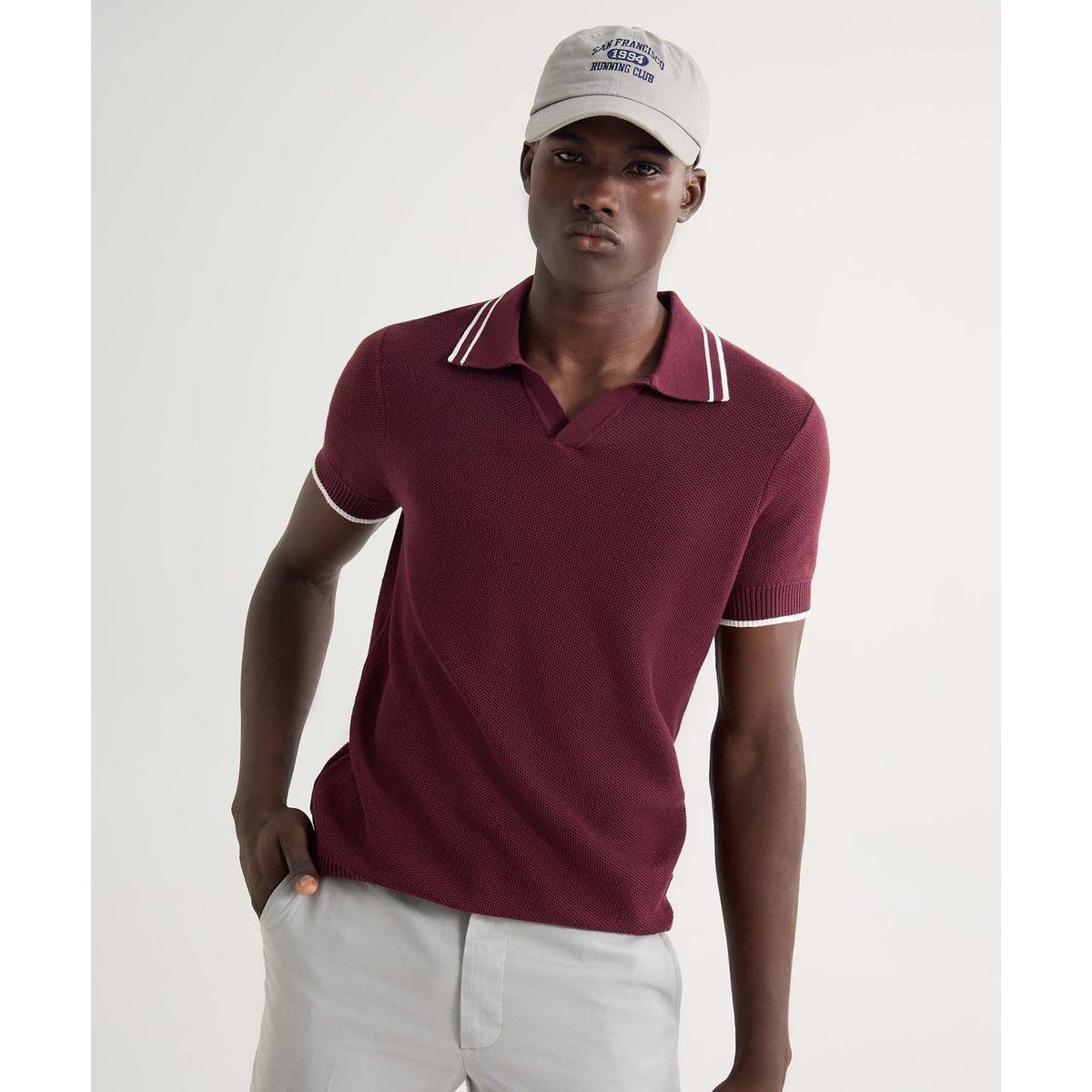 SEVEN SEVEN - Polo De Hombre  Color Vino Marca Seven Seven #45110874