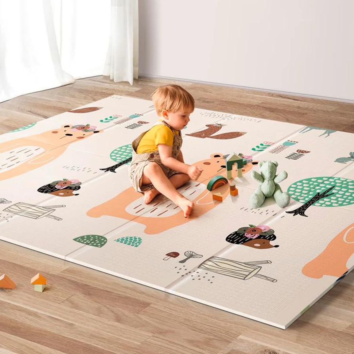 GENERICO - Tapete Para Bebé Plegable Doble Faz Grande De 2M X 180M