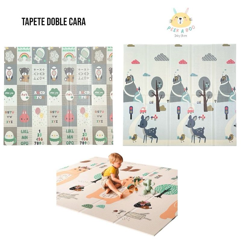 GENERICO - Tapete Para Bebé Plegable Doble Faz Grande De 2M X 180M
