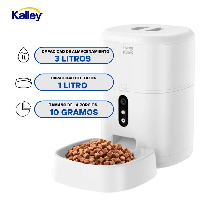 KALLEY - Dispensador Inteligente De Alimentos Para Mascotas Kalley