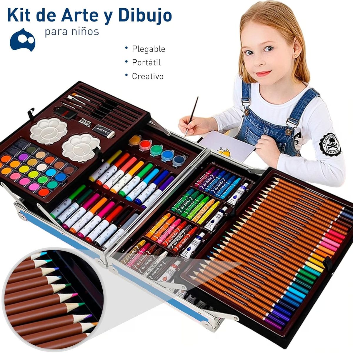 GENERICO - Maletín De Colores Y Pinturas Para Niños