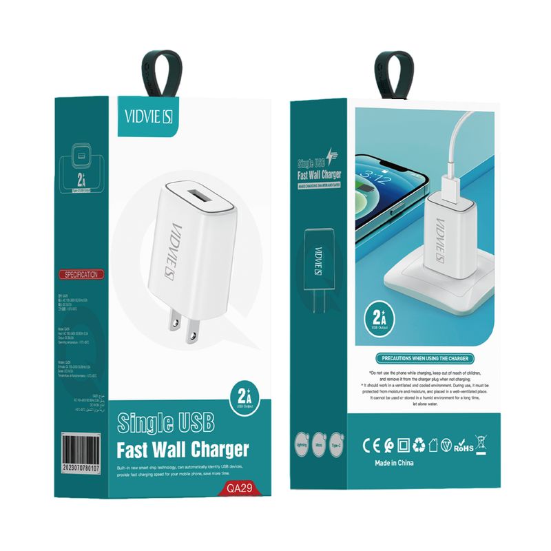 VIDVIE - Cargador de Pared Vidvie QA29