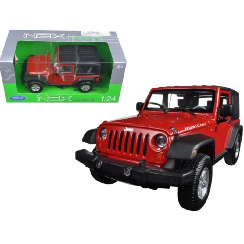 WELLY - JEEP WRANGLER RUBICON ROJO ESCALA 124 DE COLECCIÓN
