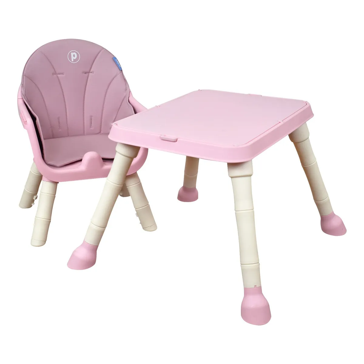 PRIORI - Silla de Comer Multifuncional 3 en 1 Priorí Golden Rosa