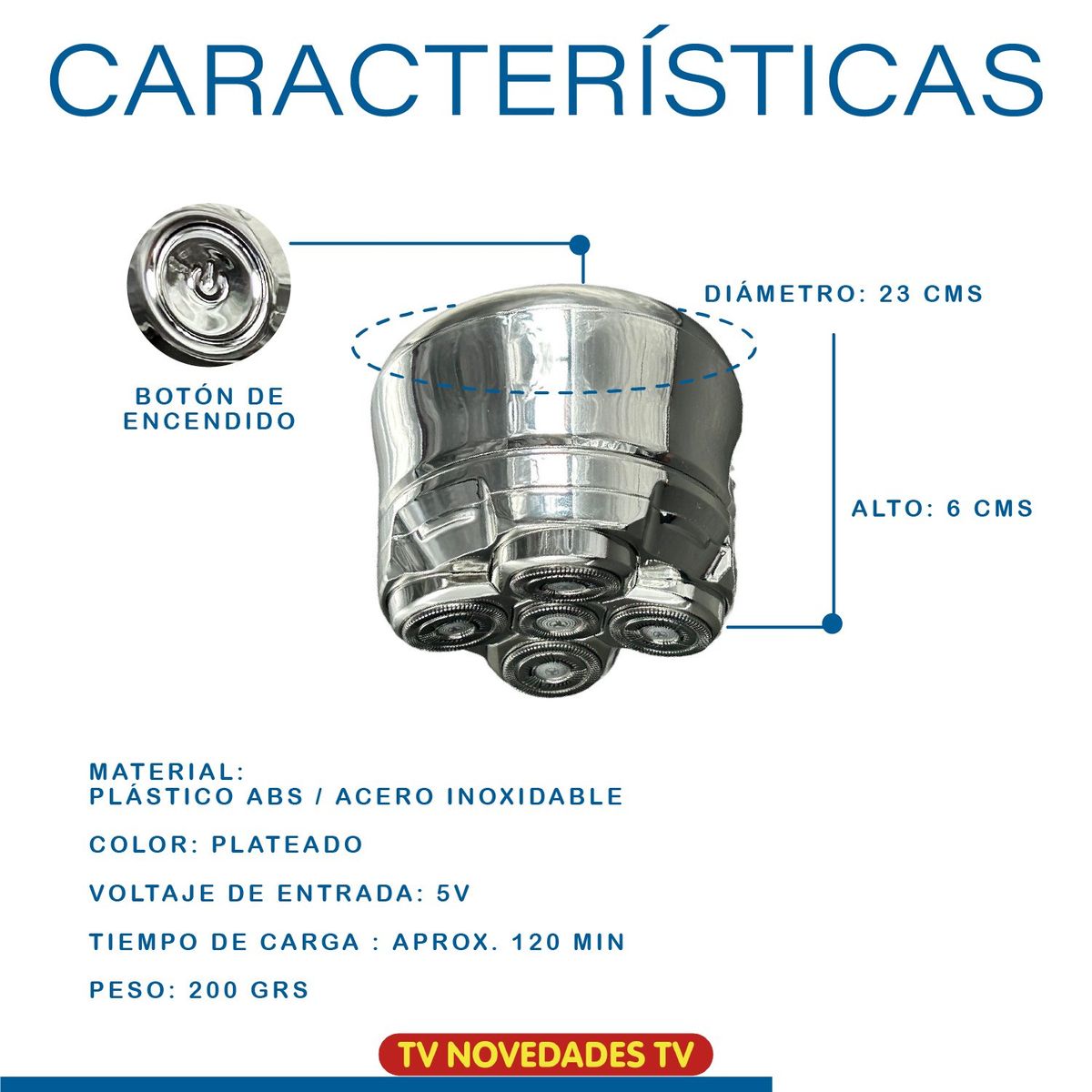 TV NOVEDADES - Afeitadora Para Hombres Calvos Ez Silver Head Shaver