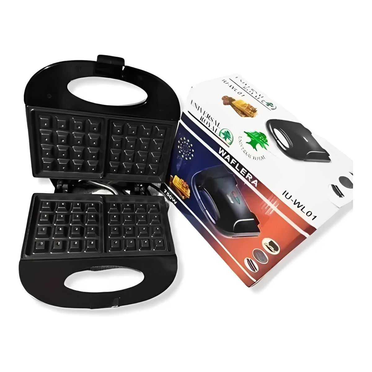 UNIVERSAL ROYAL - Waflera Eléctrica Universal Royal Dos Puestos 750w Wafflera