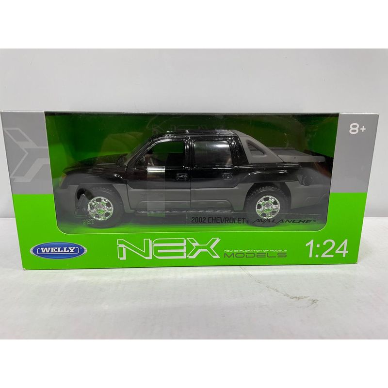 WELLY - CARRO CHEVROLET AVALANCHE 2002 NEGRO ESCALA 1/24