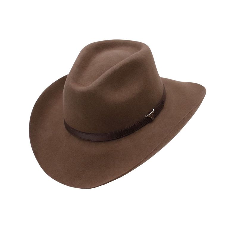 GENERICO - Sombrero Vaquero Hombre En Fieltro Fino Marrón