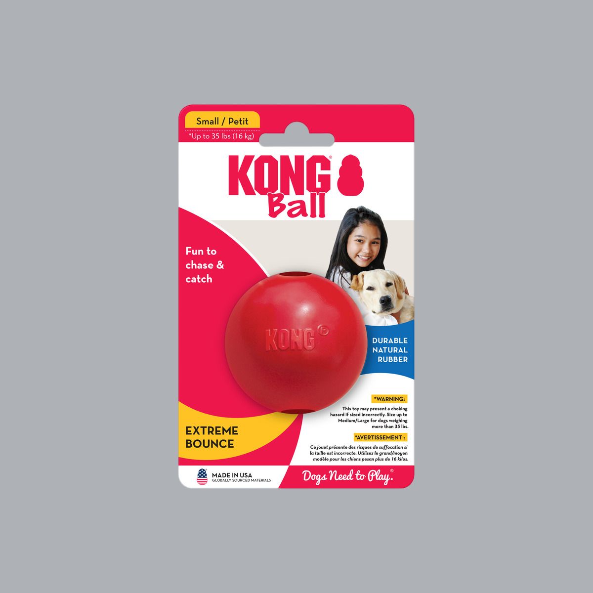 KONG COMPANY - KONG Classic Pelota para Perro talla S