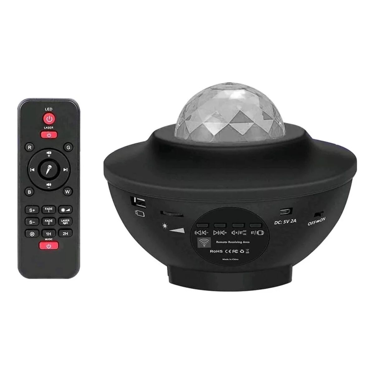 GENERICO - Lampara Proyector Bluetooth Usb Starry Luces Led+ Control