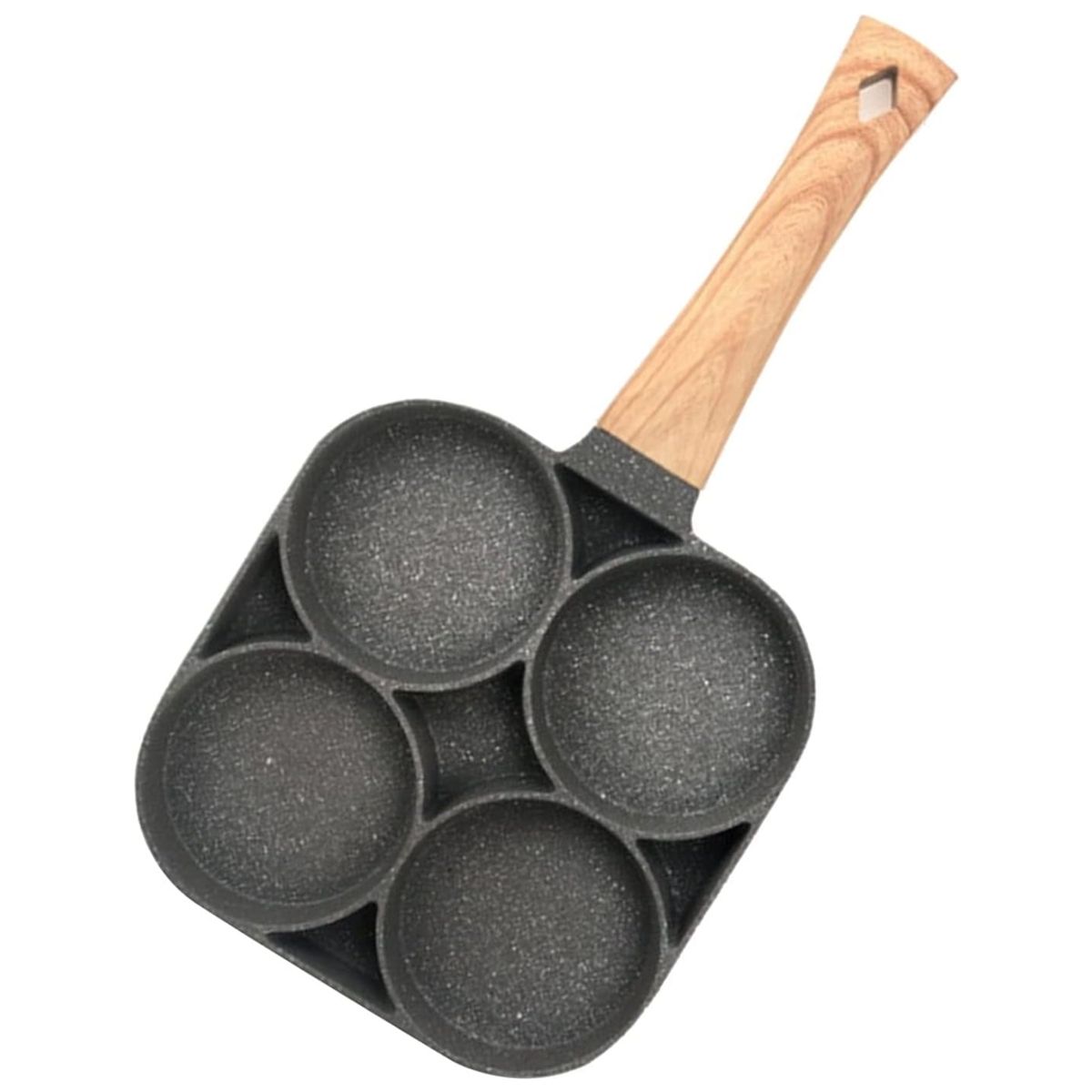 GENERICO - Sartén de Acero con 4 Puestos – Resistente y Práctico para tu Cocina