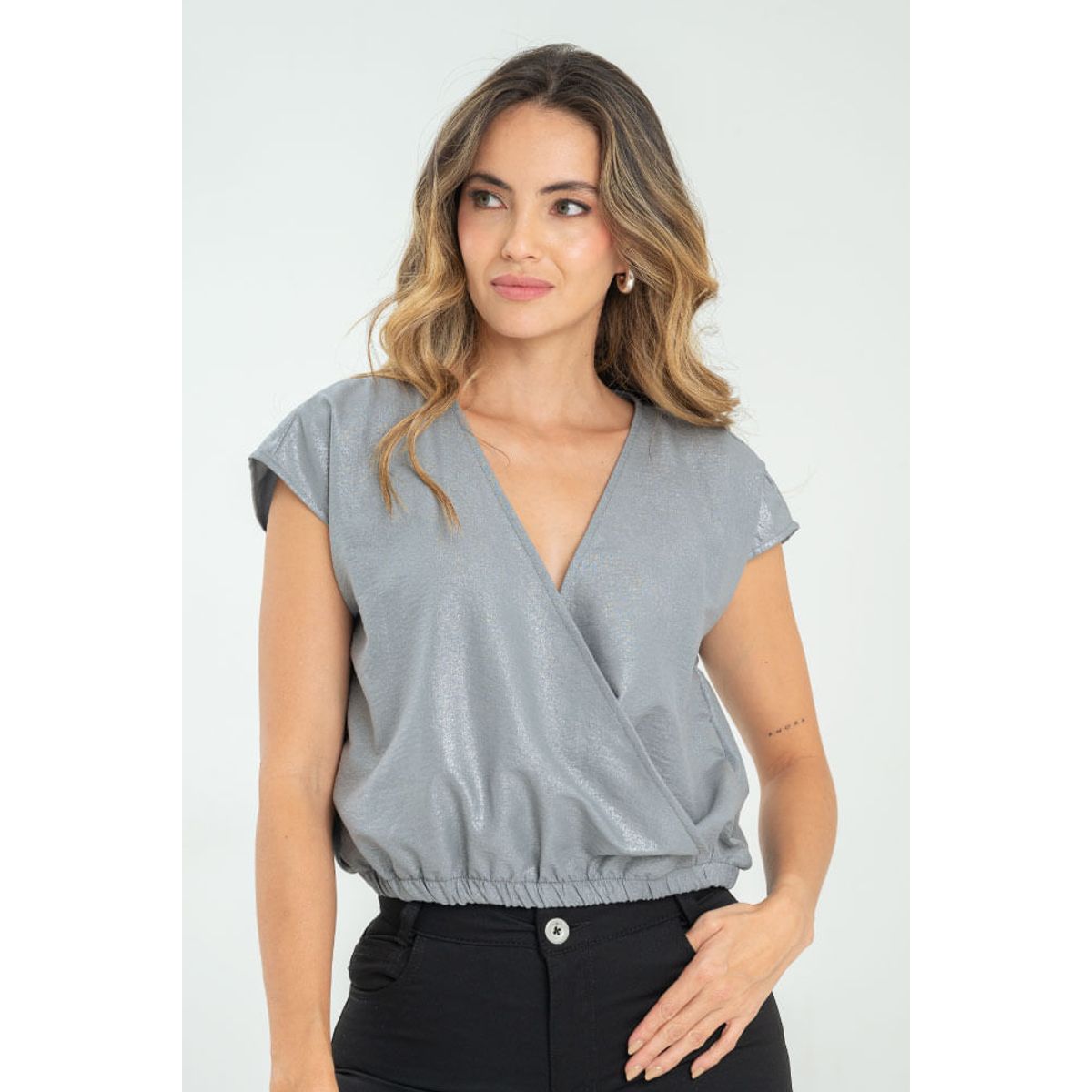 RAGGED - Blusa silver Gris oscuro Ragged.