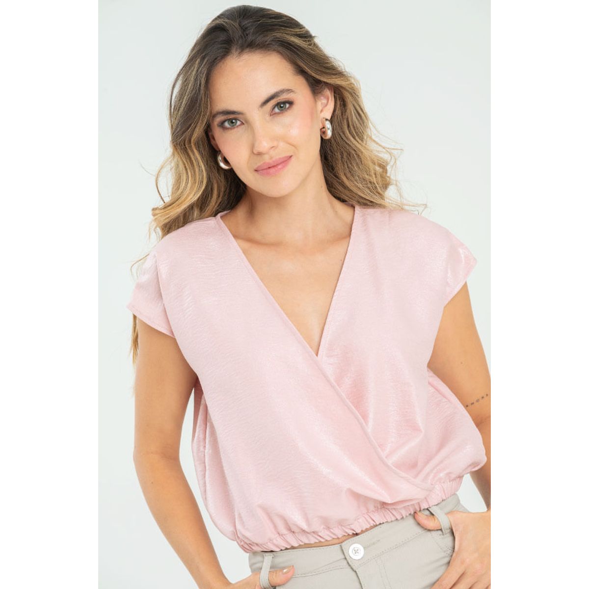 RAGGED - Blusa silver Rosado palo de rosa Ragged.