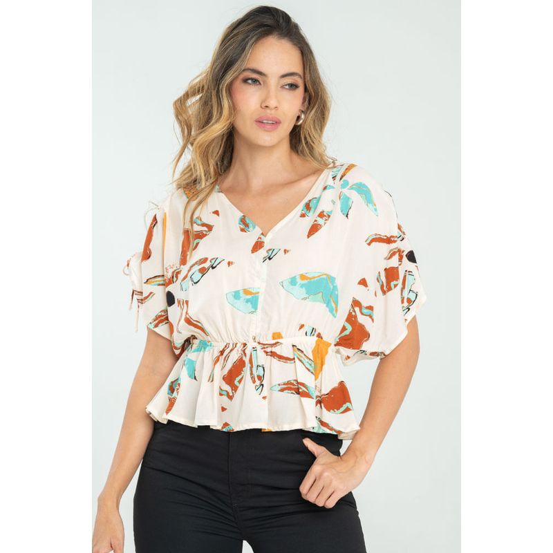 RAGGED - Blusa nelzin Marfil Ragged