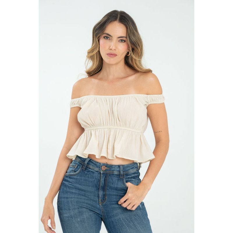 RAGGED - Blusa clea Marfil Ragged