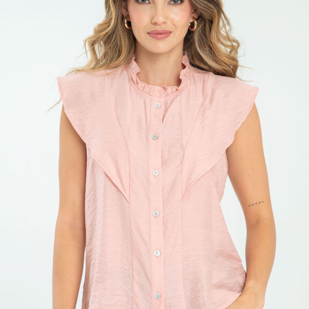 RAGGED - Blusa shenses Rosado palo de rosa Ragged.
