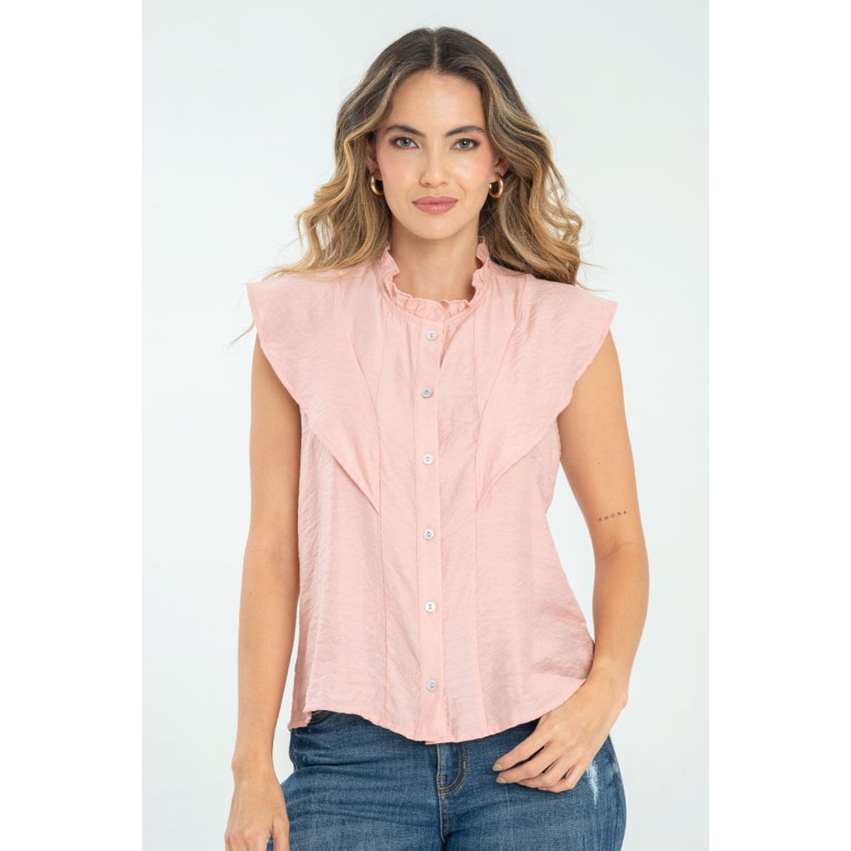 RAGGED - Blusa shenses Rosado palo de rosa Ragged.