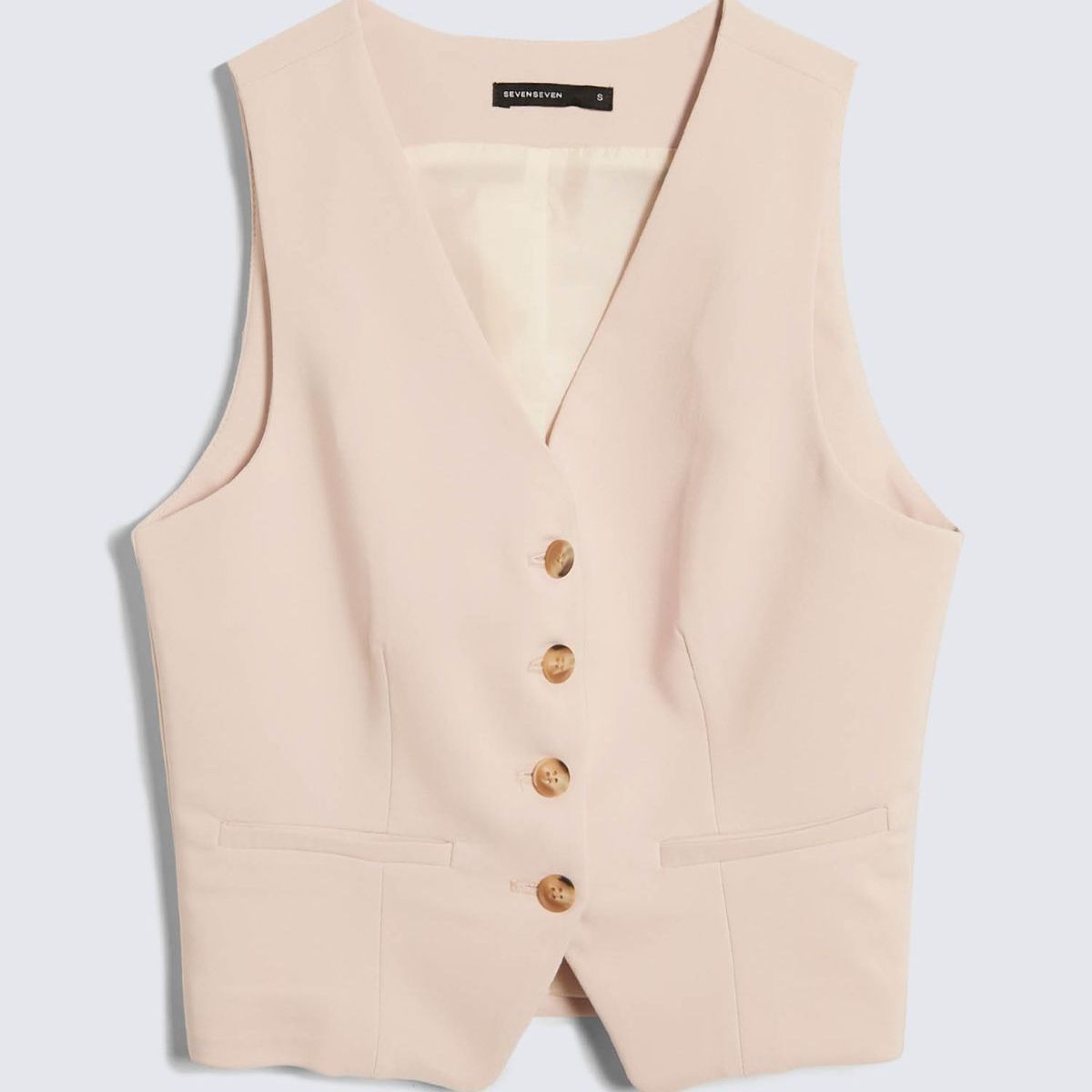 SEVEN SEVEN - Chaleco Para Mujer  Color Beige Marca Seven Seven #28250131