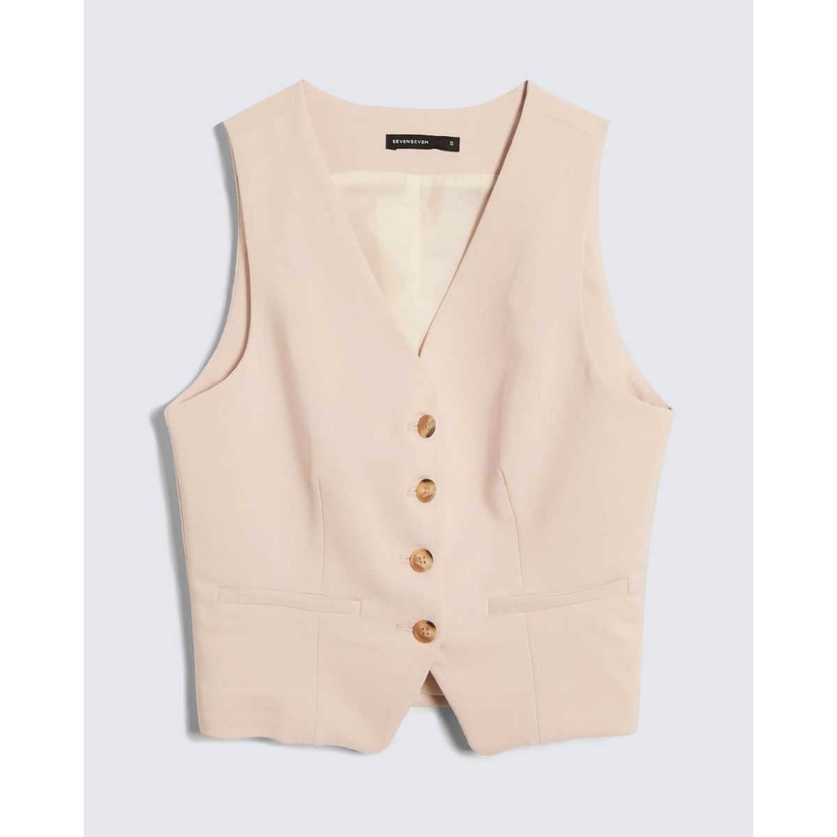 SEVEN SEVEN - Chaleco Para Mujer  Color Beige Marca Seven Seven #28250131