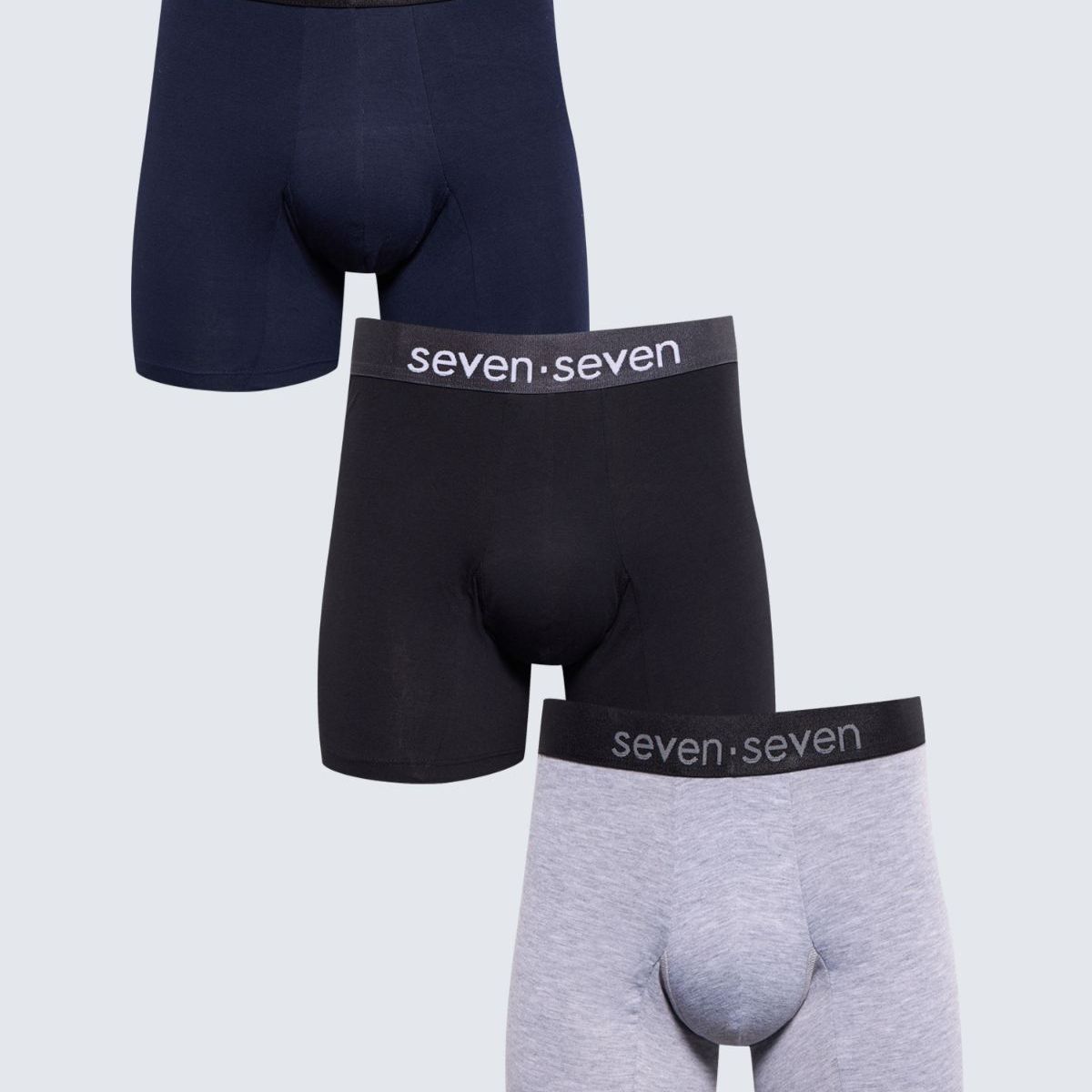 SEVEN SEVEN - Pack X 3 Bóxer Medio X3 Para Hombre Azul Seven Seven