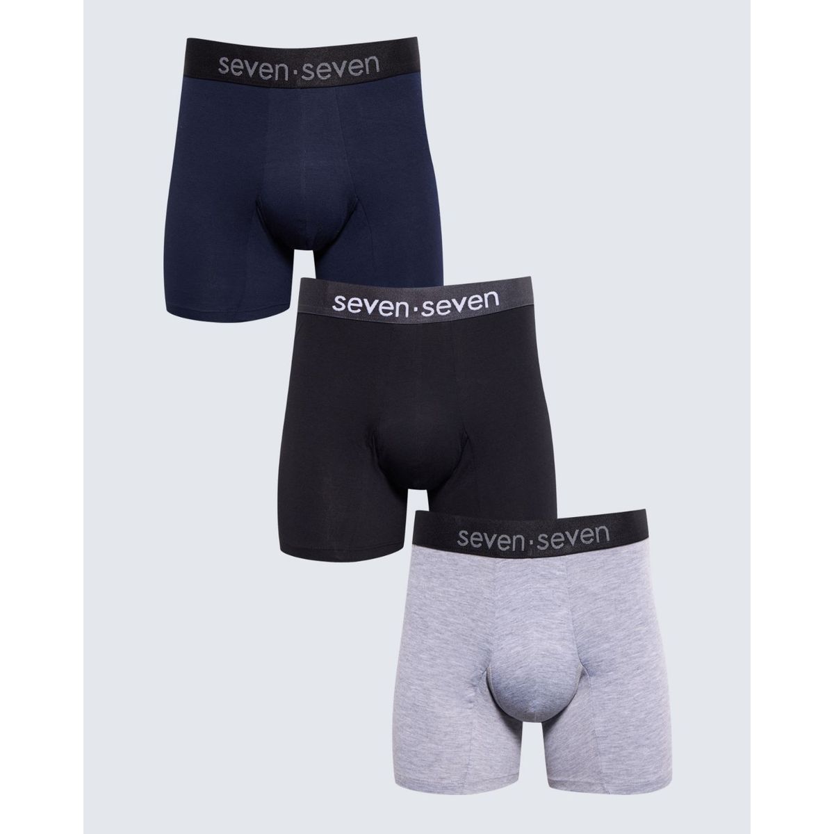 SEVEN SEVEN - Pack X 3 Bóxer Medio X3 Para Hombre Azul Seven Seven