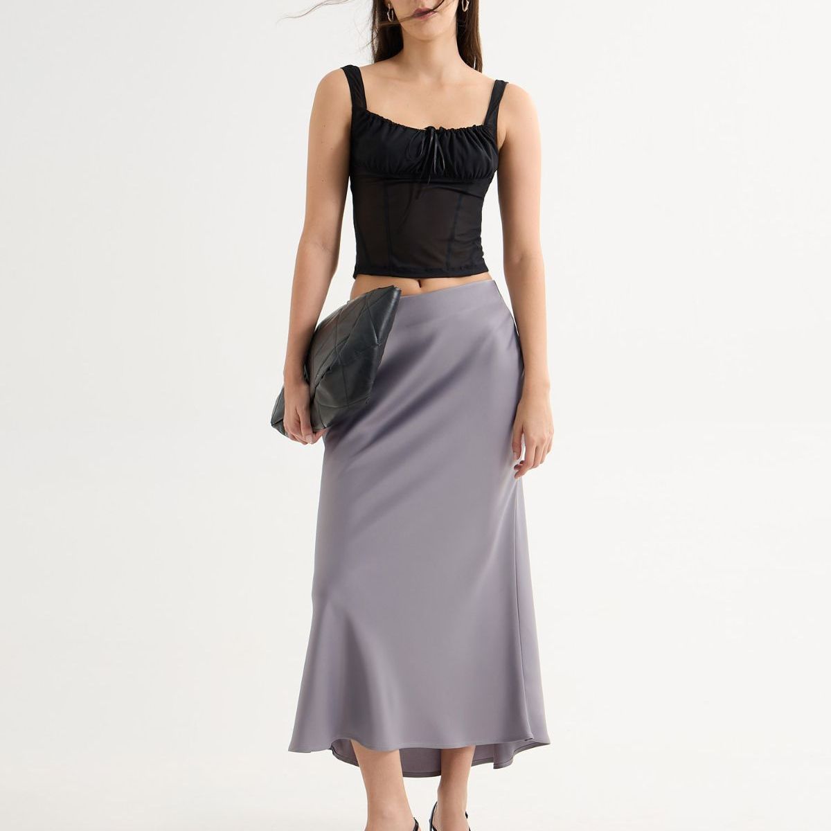 SEVEN SEVEN - Falda Para Mujer Largo Color Gris Claro Marca Seven Seven #28140929