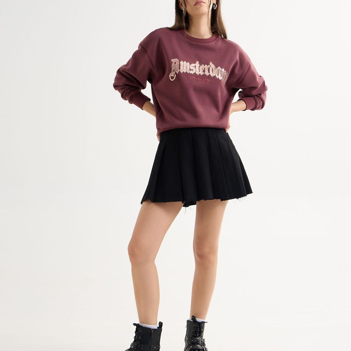 SEVEN SEVEN - Falda Para Mujer Medio Color Negro Marca Seven Seven #28140916