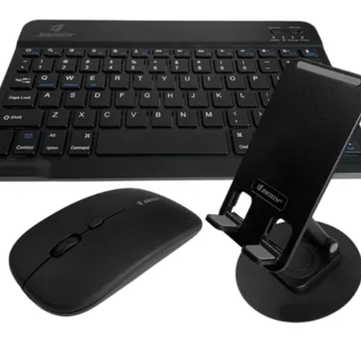 INNOVA - Teclado Inalambrico 3 En 1 Jertech Receptor Usb Mouse Soporte Tablet
