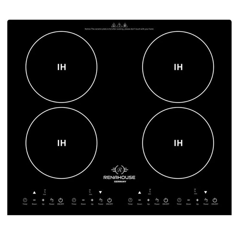RENAHOUSE - Estufa De Inducción 3600w Renahouse 4 Puestos Moderno