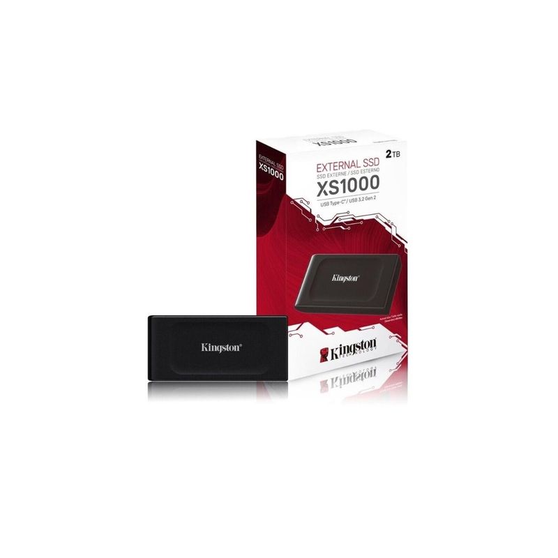 KINGSTON - Unidad Solida Portable Kingston SSD Xs1000 Externa 2TB USB 3.2 Gen 2 Color Negro
