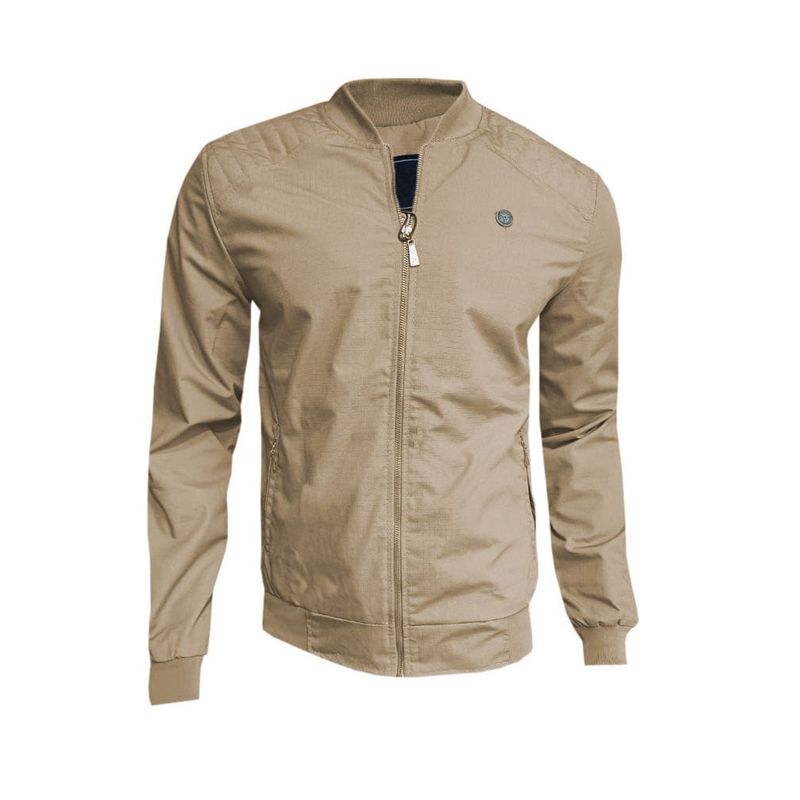 MODA EN CIRCUITO - Chaqueta Beisbolera en Dril Beige para Hombre