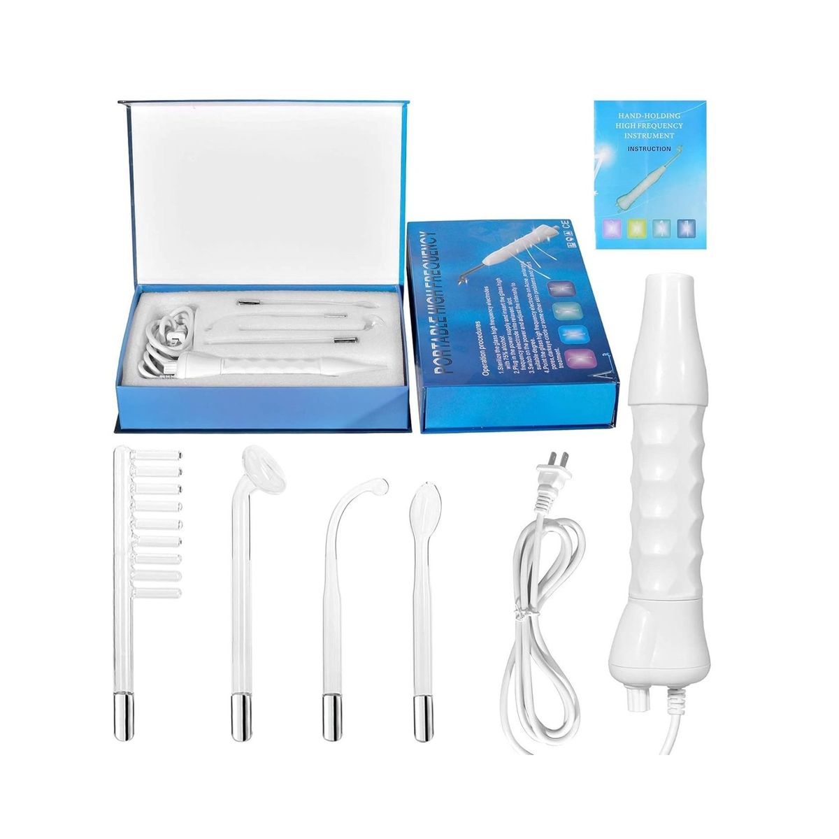 GENERICO - Alta Frecuencia Facial Portátil Profesional Kit Estético Antiacné Rejuvenecimiento Piel