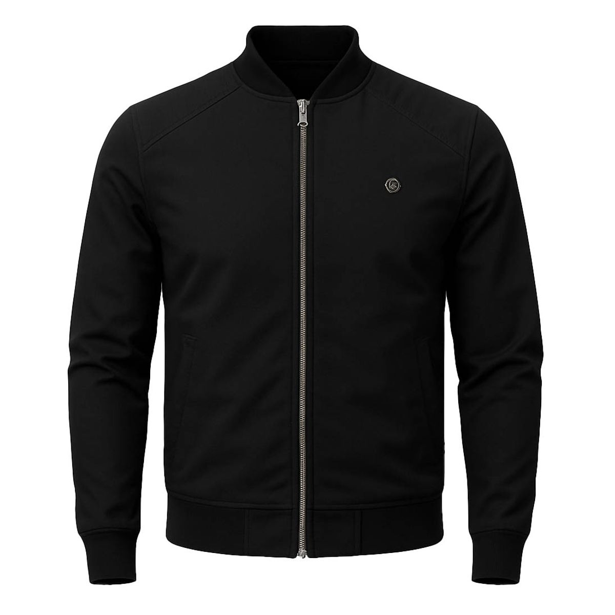 MODA EN CIRCUITO - Chaqueta Beisbolera en Dril Negra para Hombre