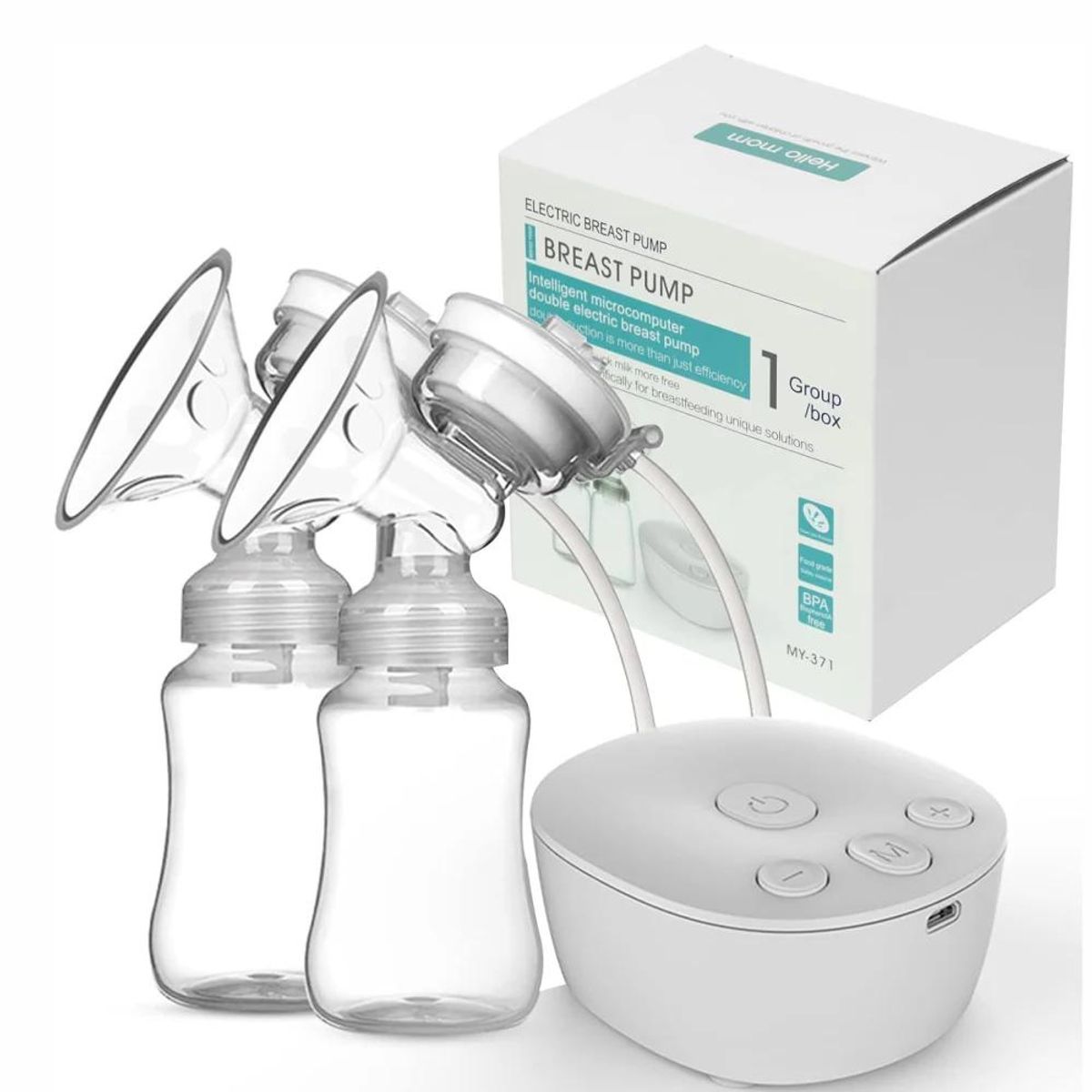 GENERICO - Extractor De Leche Doble Eléctrico Portátil Mamás - 3 Modos