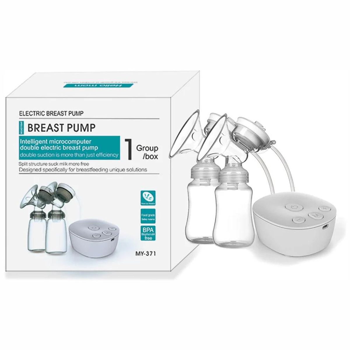 GENERICO - Extractor De Leche Doble Eléctrico Portátil Mamás - 3 Modos